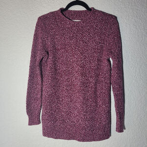 Loft Women's Cotton Blend Sweater Magenta Size S